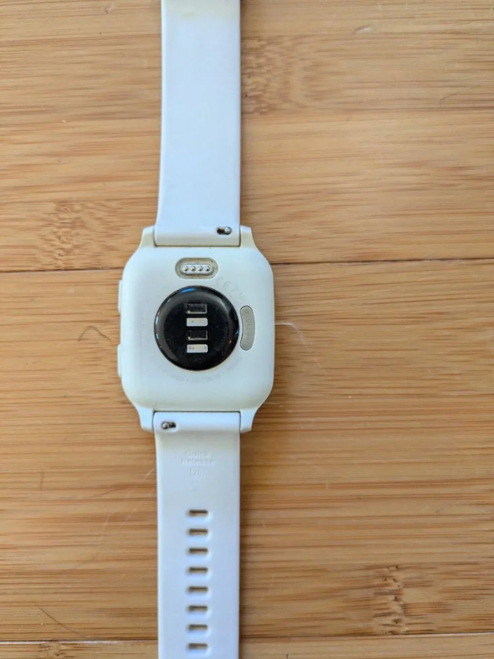 Garmin Venu Square watch. white with white Silicone Band